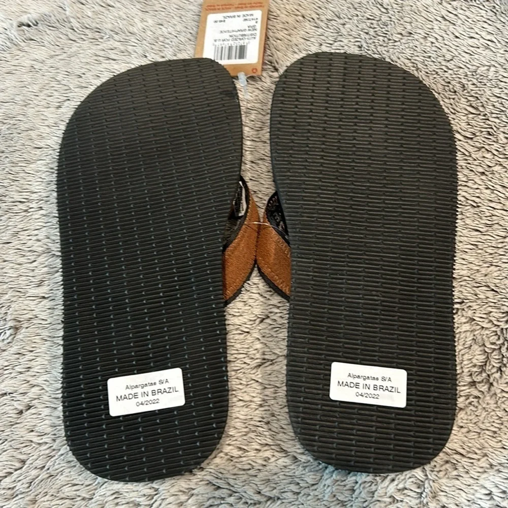 Havaianas Men's Graphite Gray Flip Flops size 8 made in Brazil